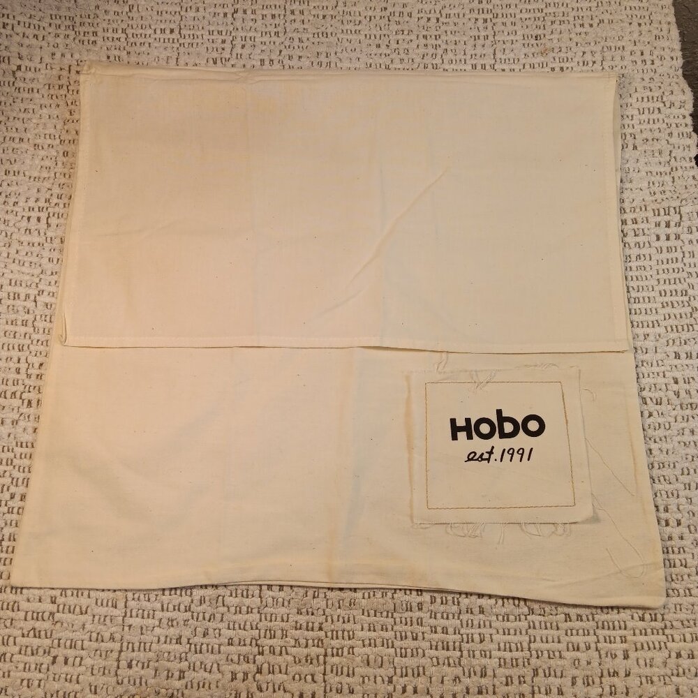 HOBO cotton dust bag for purse with fold over flap